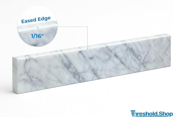 Backsplash Italian White Carrara Marble Threshold Eased Edge