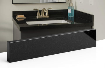 Absolute Black Polished Granite Eased Edge Backsplash