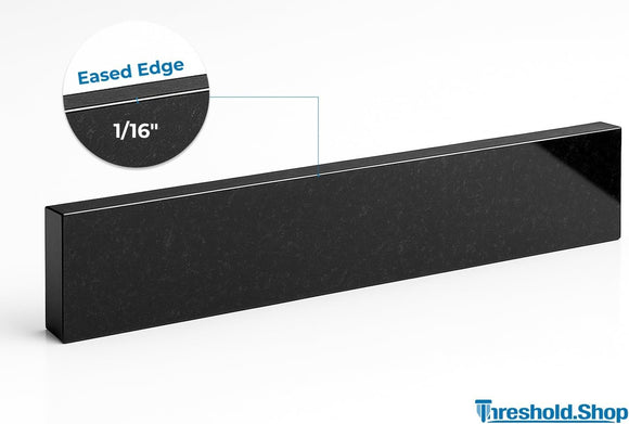 Absolute Black Polished Granite Eased Edge Backsplash