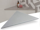 Concrete Gray Engineered Marble Triangular Shower Corner Seat-1