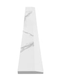 Calacatta Engineered Marble Threshold, Single Hollywood Bevel, White Background