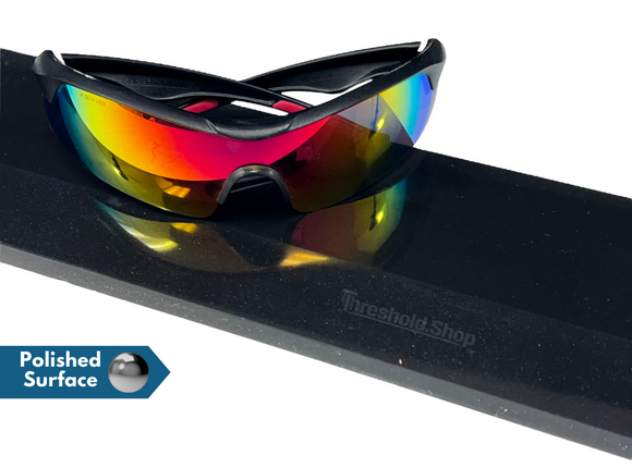 Super Black Engineered Marble Threshold polished Surface, Single Hollywood Bevel