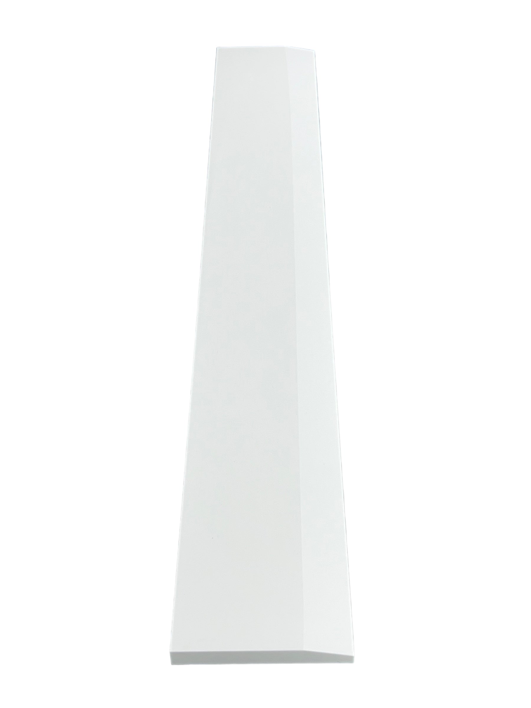 Super White Engineered Marble Threshold, Single Hollywood Bevel, White Background