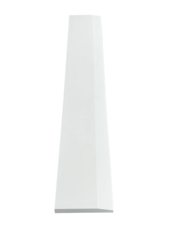 Super White Engineered Marble Threshold, Single Hollywood Bevel, White Background